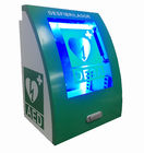 LED Şerit Aydınlatmalı CE Onaylı Kıvrımlı AED Duvar Defibrilatör Kabini