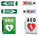 Beyaz Yeşil AED Acil Defibrilatör İşareti Özel Defibrilatör Kalp Yeniden Başlatıcı İşareti