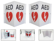 3D Otomatik Harici Defibrilatör İşareti Dayanıklı Kalp İşareti AED Solmaya Karşı