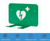 Acil Durum İçin Yeşil Anti Pas AED Defibrilatör Duvara Montaj Braketi CE