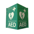 PVC Plastik 3 Yollu AED İşareti, Özel Baskı V Şekilli İlkyardım AED İşareti