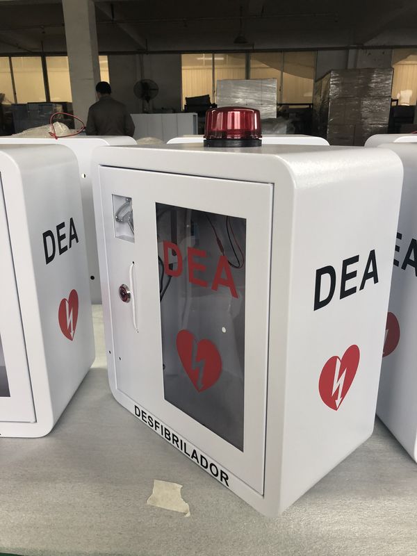 Kavisli Köşe AED Defibrilatör Duvara Monte Kutusu İç İçin Yüksek Güvenlik
