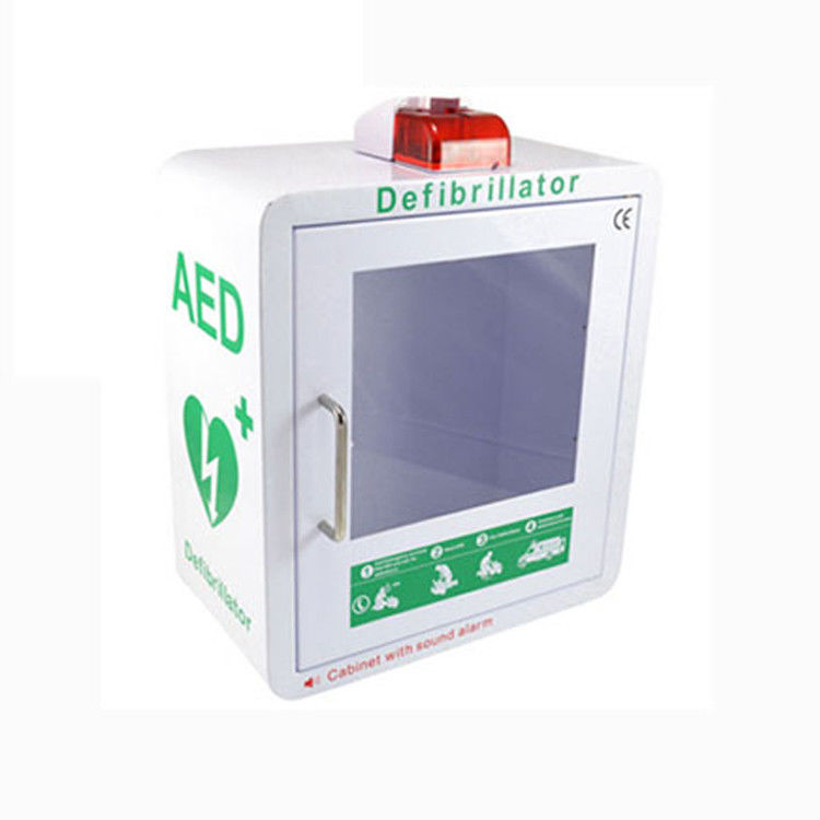 Sesli Alarm Yuvarlak Köşe AED Defibrilatör Duvara Monte Kutusu