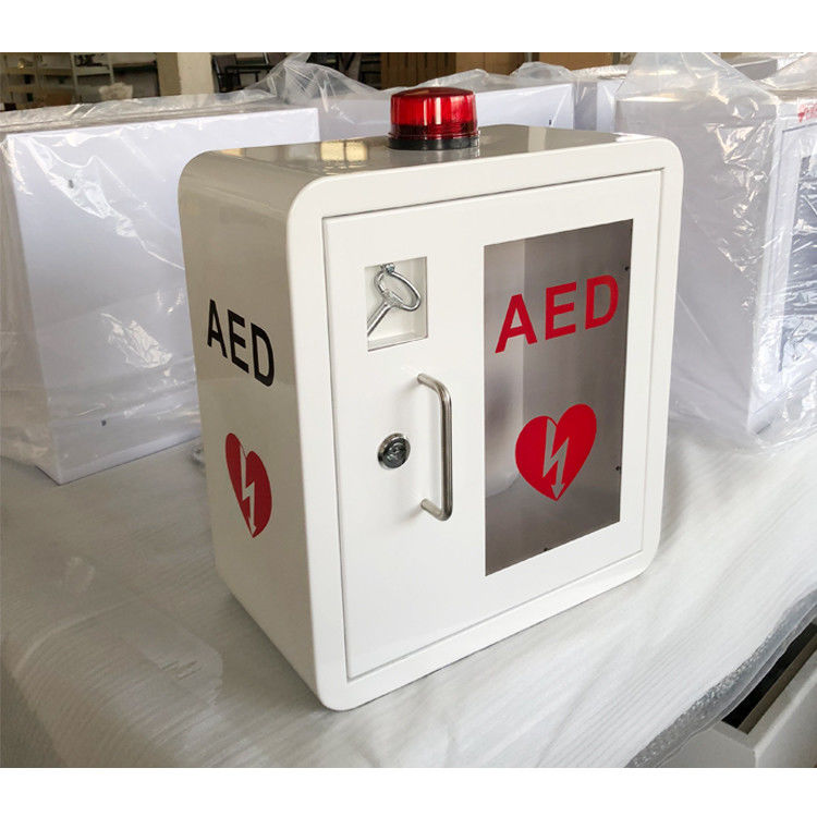 Kavisli Köşe ile Dayanıklı Çelik AED Defibrilatör Kabinleri İç Mekan Kullanımı