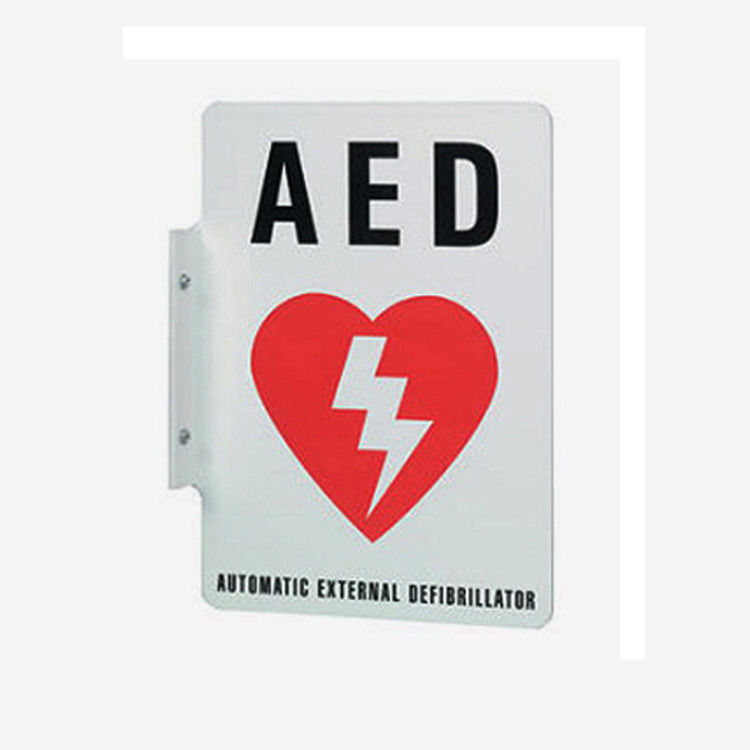 İşaretli 2 Yollu Düz AED Duvar Burcu, AED 254x177mm Of 90 Derece Işareti