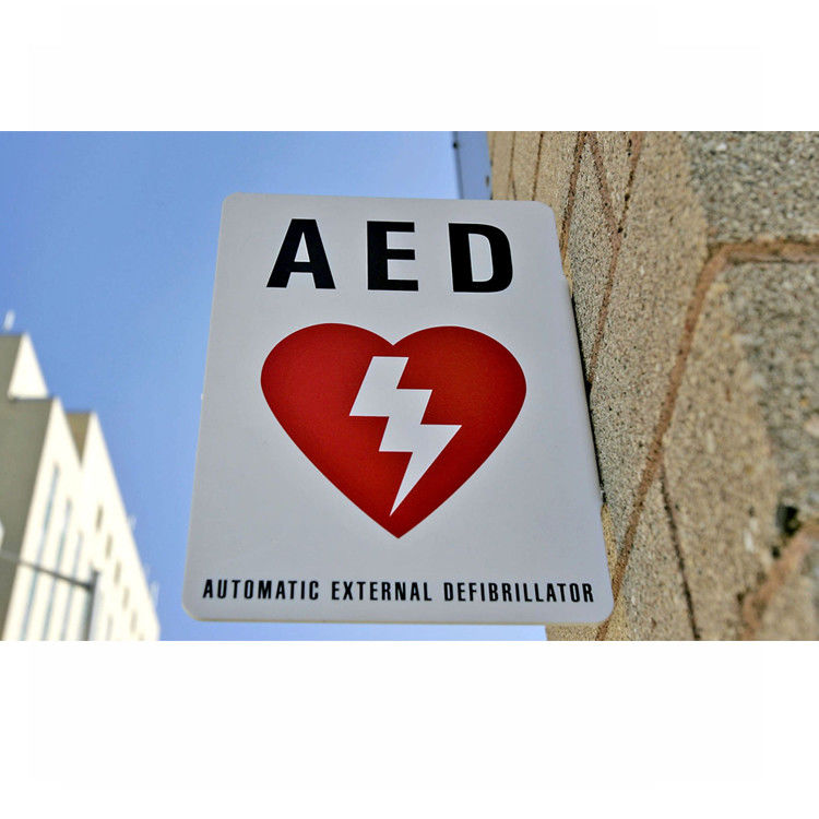 İşaretli 2 Yollu Düz AED Duvar Burcu, AED 254x177mm Of 90 Derece Işareti
