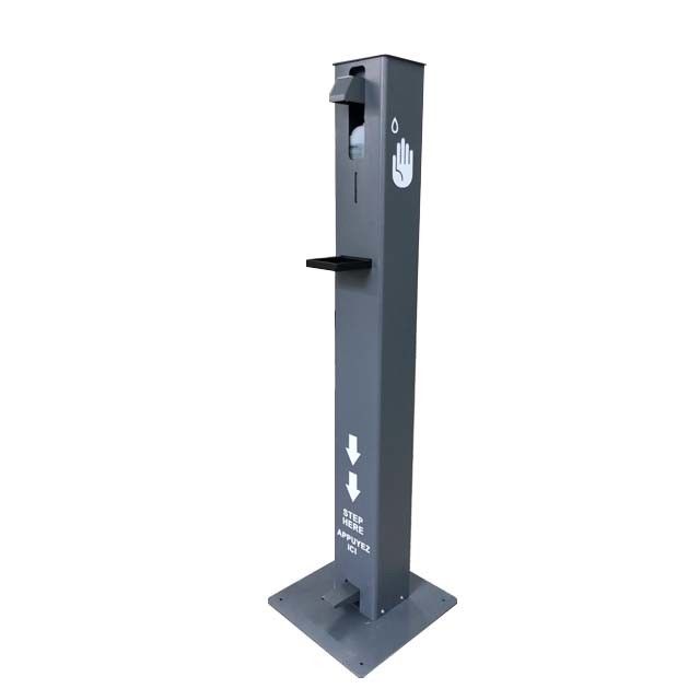 Evrensel 1000 ml Ayak Pedalı Kumandalı Dezenfektan Standı Doldurulabilir Damlama Tepsisi Ile 1 litre El Dezenfektanı Metal Standı