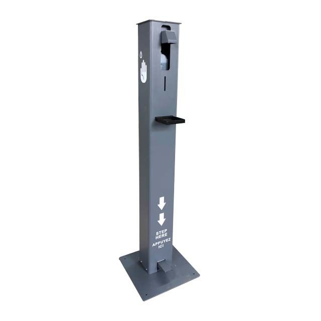 Evrensel 1000 ml Ayak Pedalı Kumandalı Dezenfektan Standı Doldurulabilir Damlama Tepsisi Ile 1 litre El Dezenfektanı Metal Standı