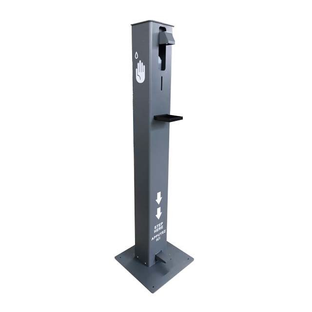 Evrensel 1000 ml Ayak Pedalı Kumandalı Dezenfektan Standı Doldurulabilir Damlama Tepsisi Ile 1 litre El Dezenfektanı Metal Standı