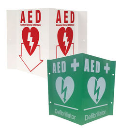 Düz / 90 Derece / V Tipi İlkyardım AED İşareti Özelleştirme Kabul Edilebilir